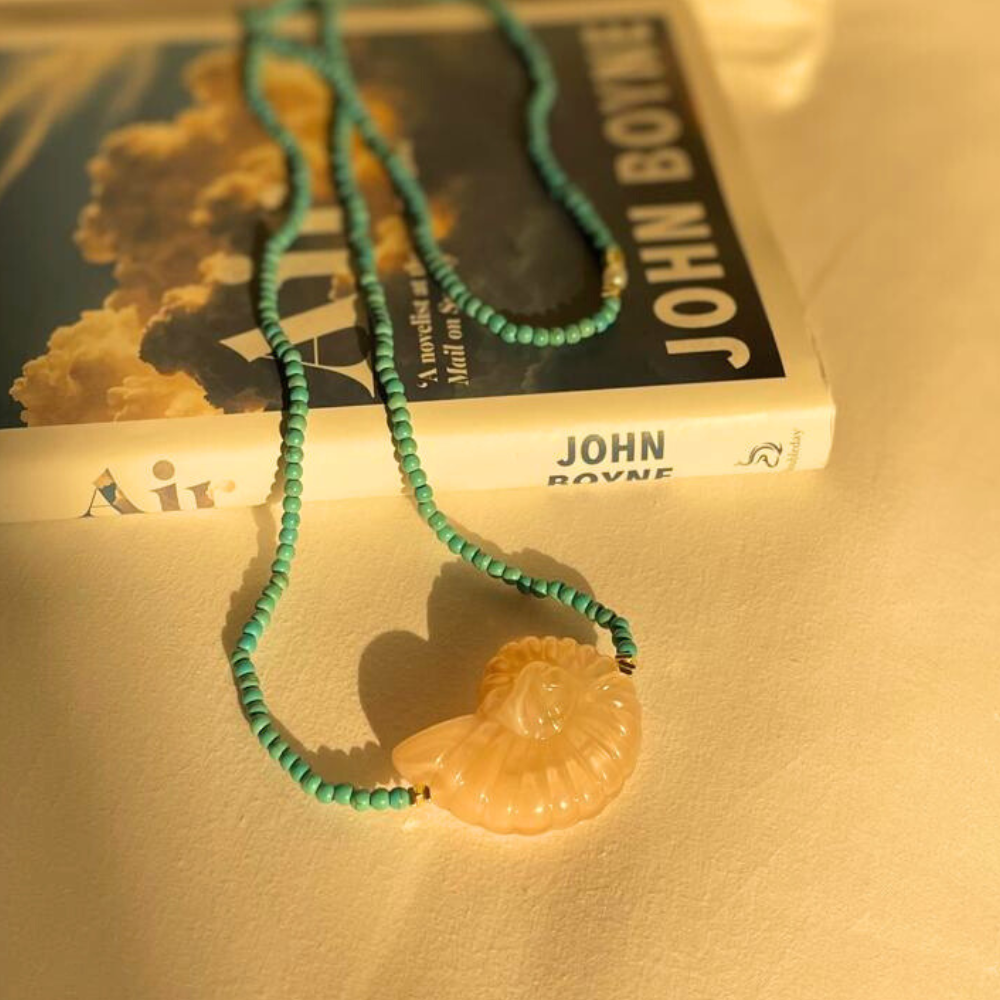 HEI TAI Milos Shell Necklace SHELL PINK/AQUA