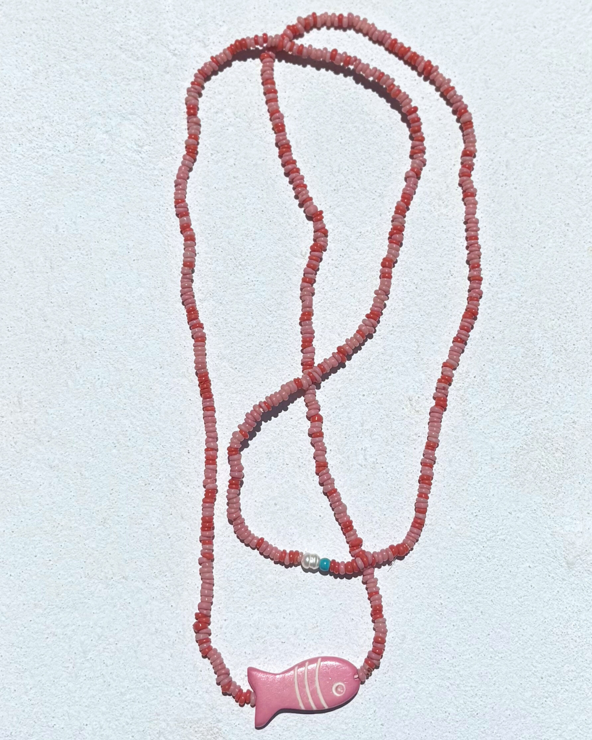 HEI TAI Marisole Fish Necklace LIGHT PINK/MIXED PINK