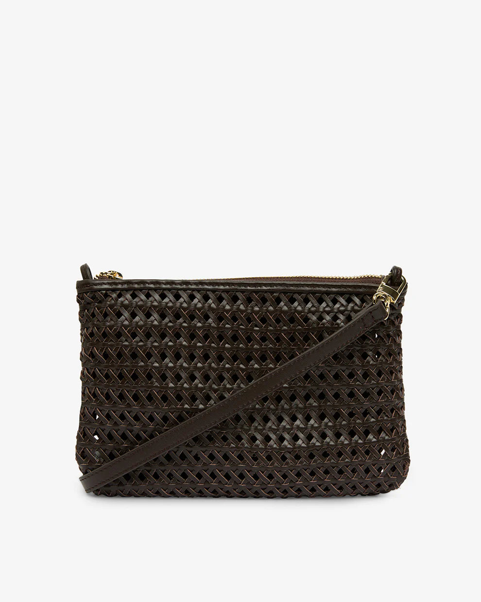 ARLINGTON MILNE Molly Crossbody Bag CHOC WEAVE