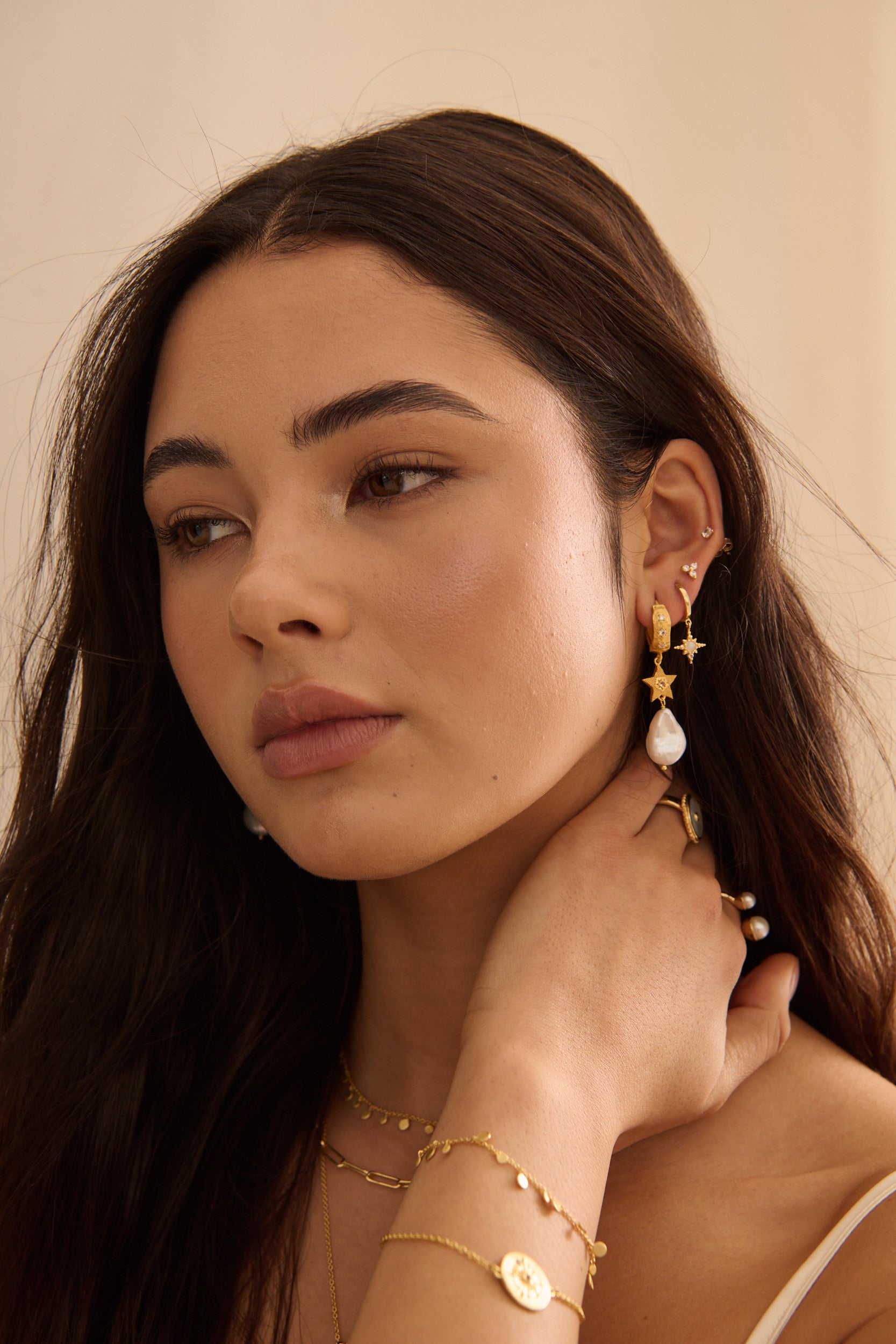 MURKANI Cosmic Love Long Star Earring GOLD