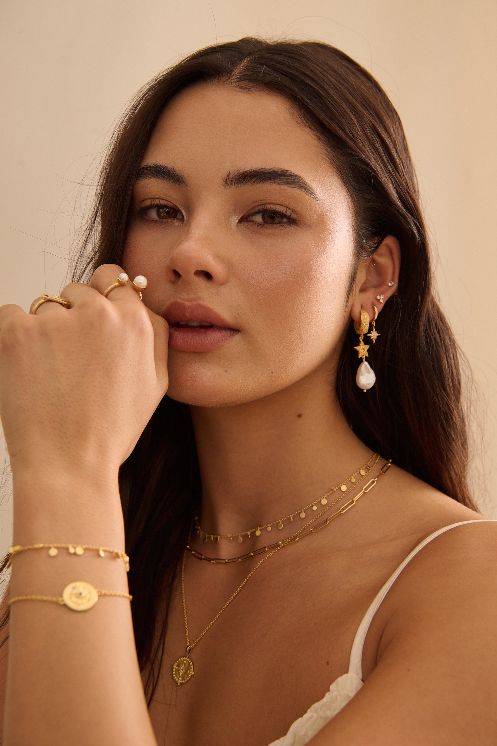 MURKANI Cosmic Love Long Star Earring GOLD