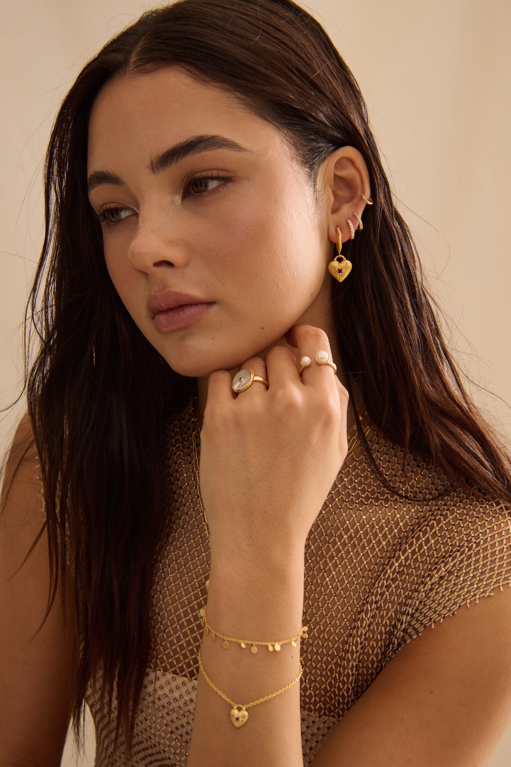MURKANI Love You Small Heart Bracelet GOLD