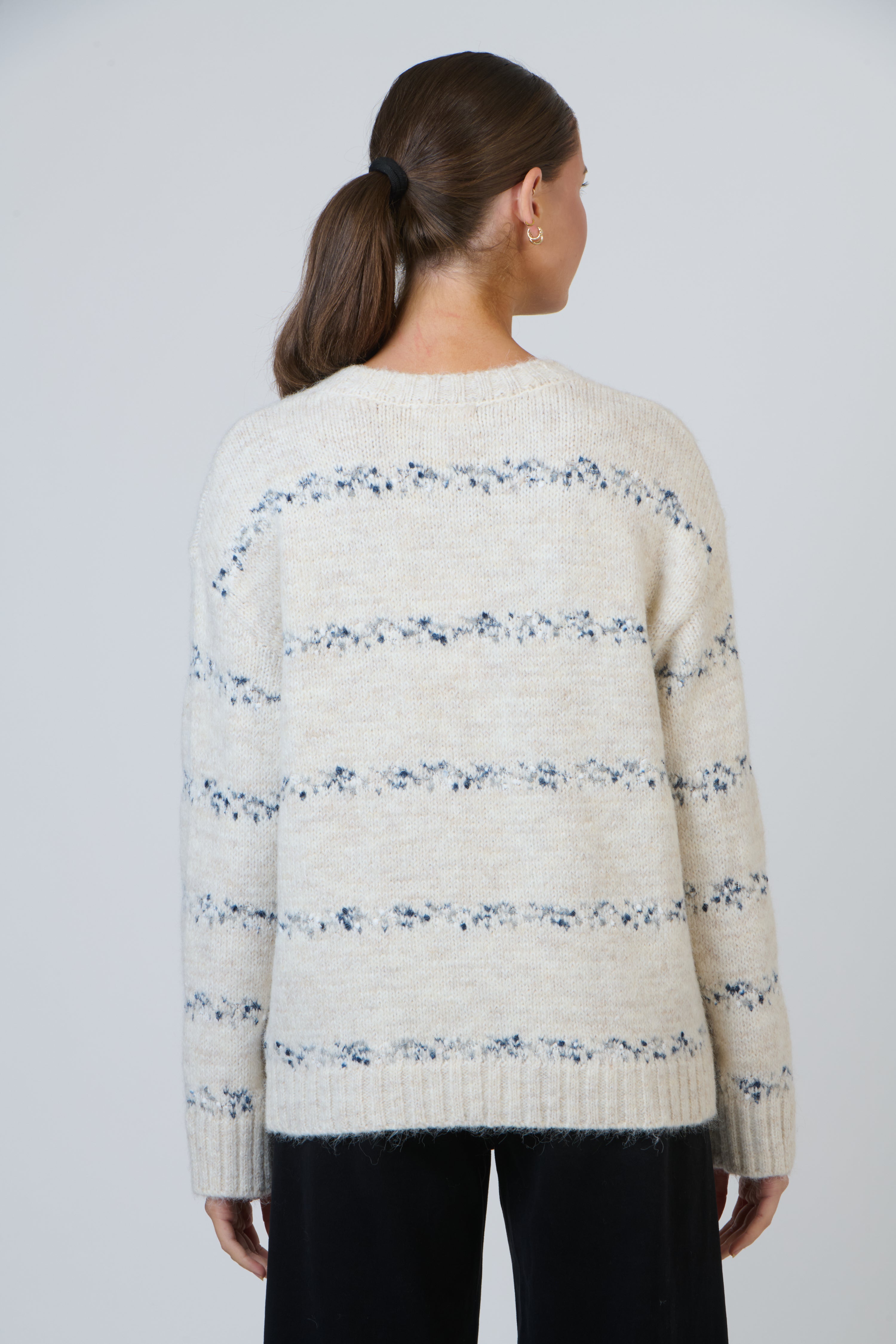 NAMASTAI Speckled Stripe Jumper SALT