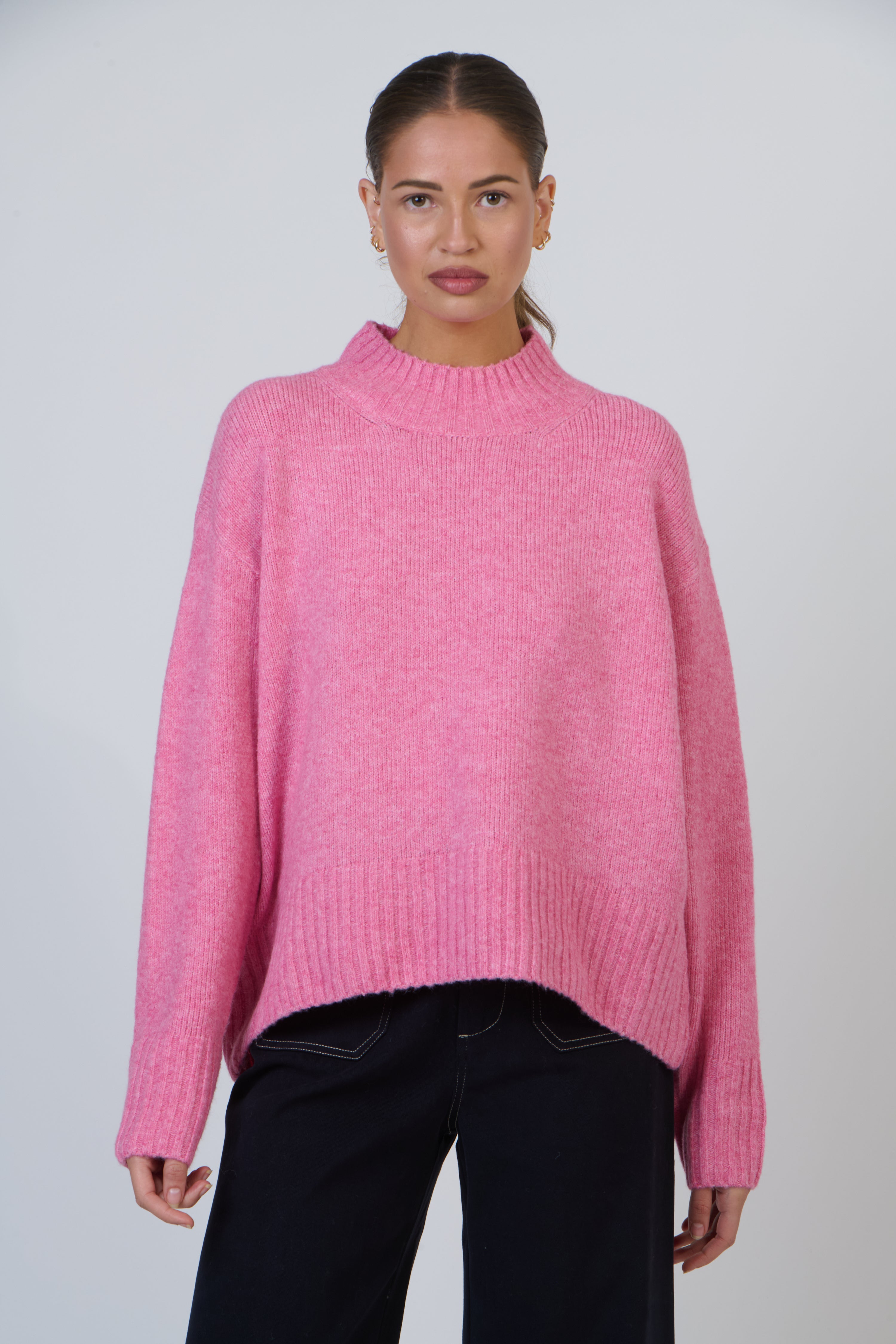 NAMASTAI Round Neck Jumper CANDY PINK