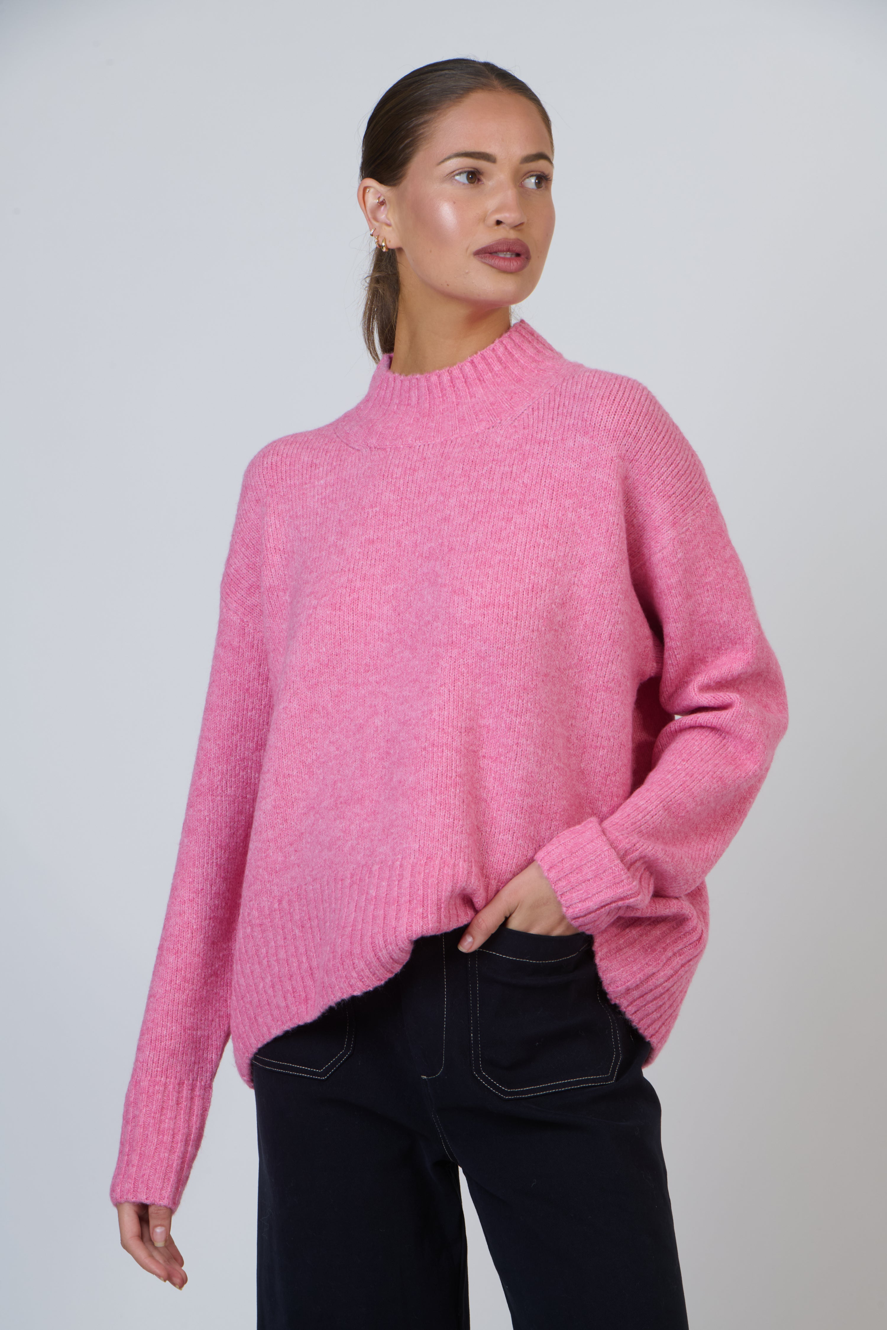 NAMASTAI Round Neck Jumper CANDY PINK