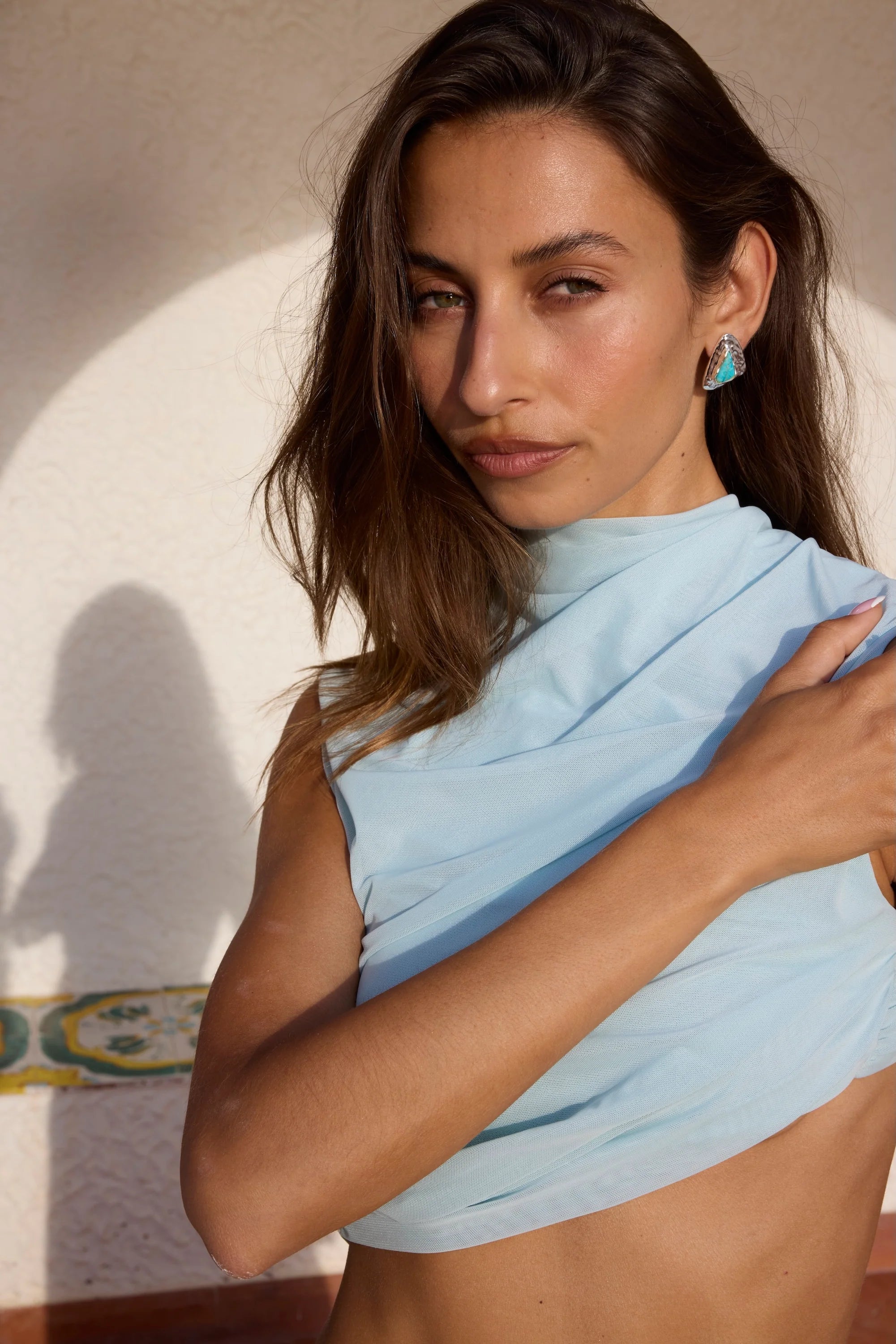 MOUNTAIN & MOON Mikaela Earring SILVER TURQUOISE