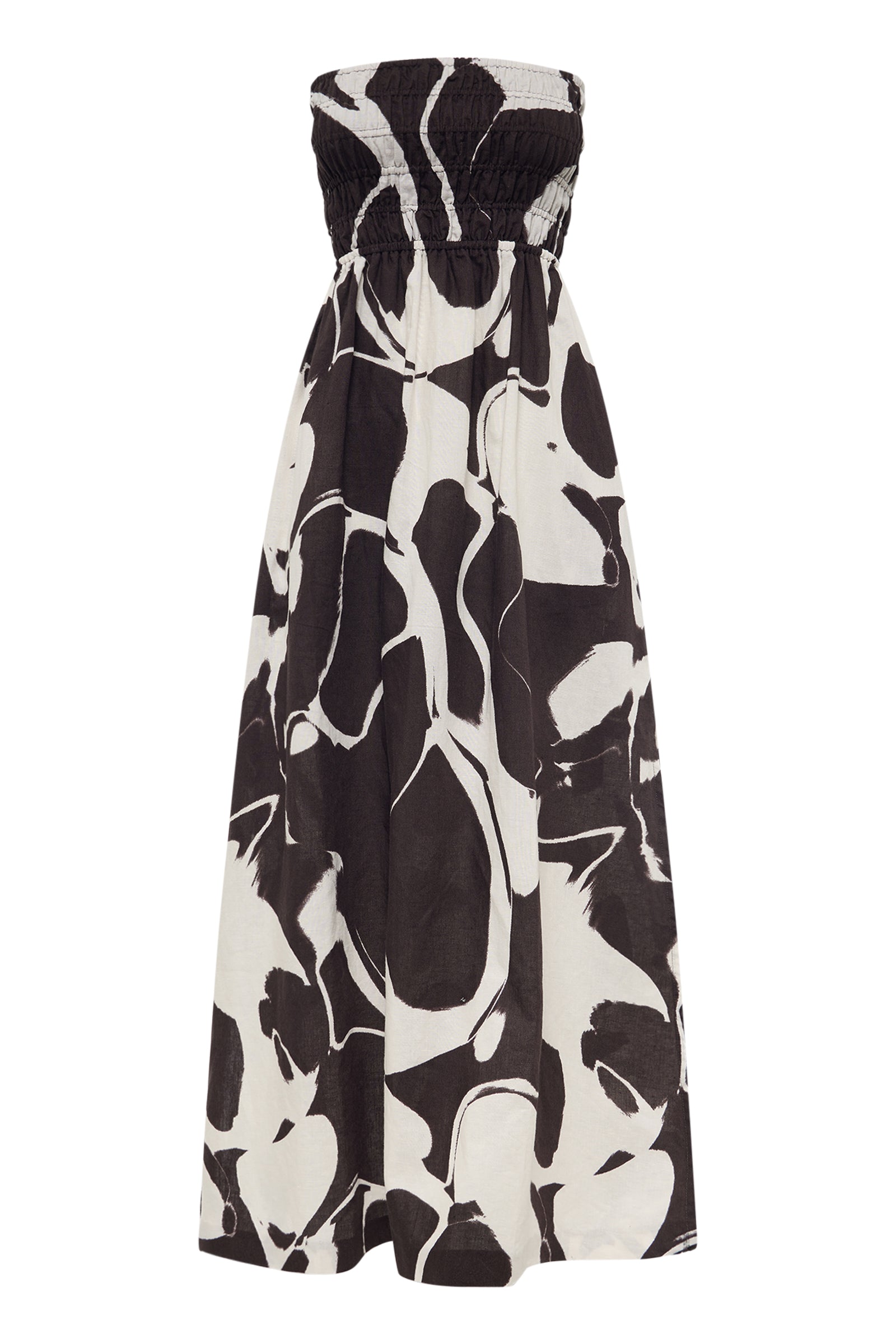 NUDE LUCY Ombra Shirred Maxi Dress