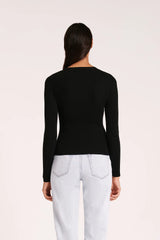 NUDE LUCY Classic LS Knit BLACK