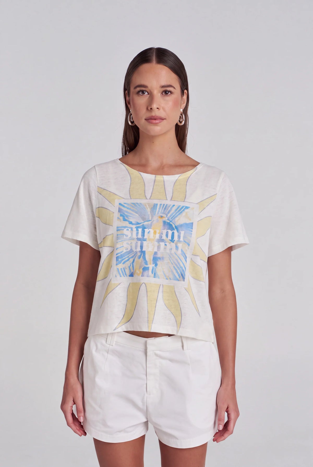SUMMI SUMMI Orchid Sun Tee WHITE