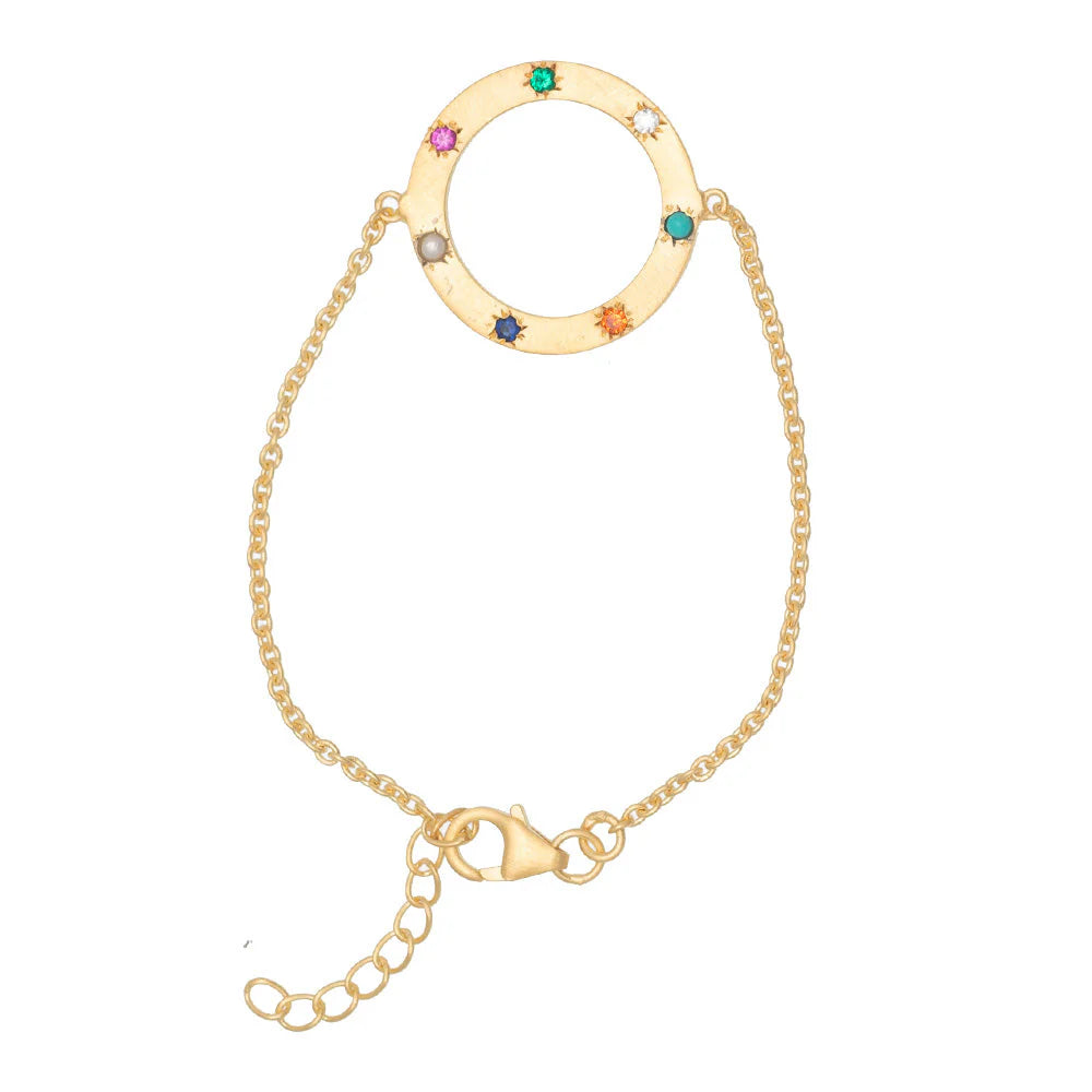 Ruby Teva Safi Gold Chain Bracelet