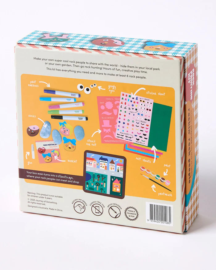 JOS Kids Rock Painting Kit - Cool Faces