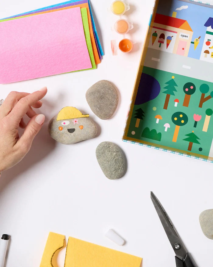 JOS Kids Rock Painting Kit - Cool Faces