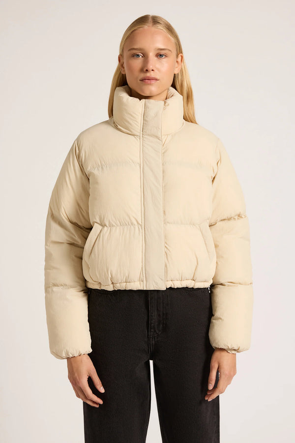 NUDE LUCY Topher Puffer Jacket WHEAT
