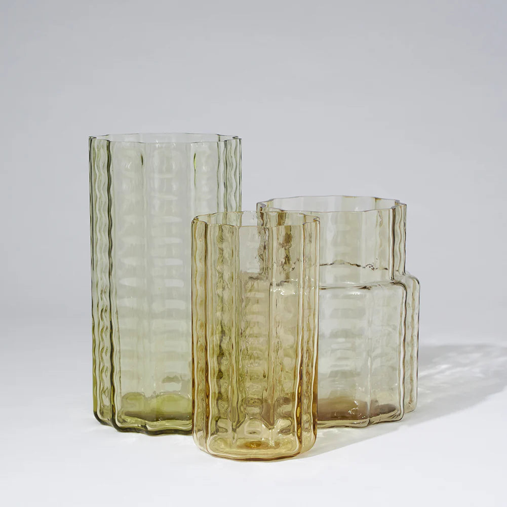 MARMOSET FOUND Jelly Glass Vase Honey MEDIUM
