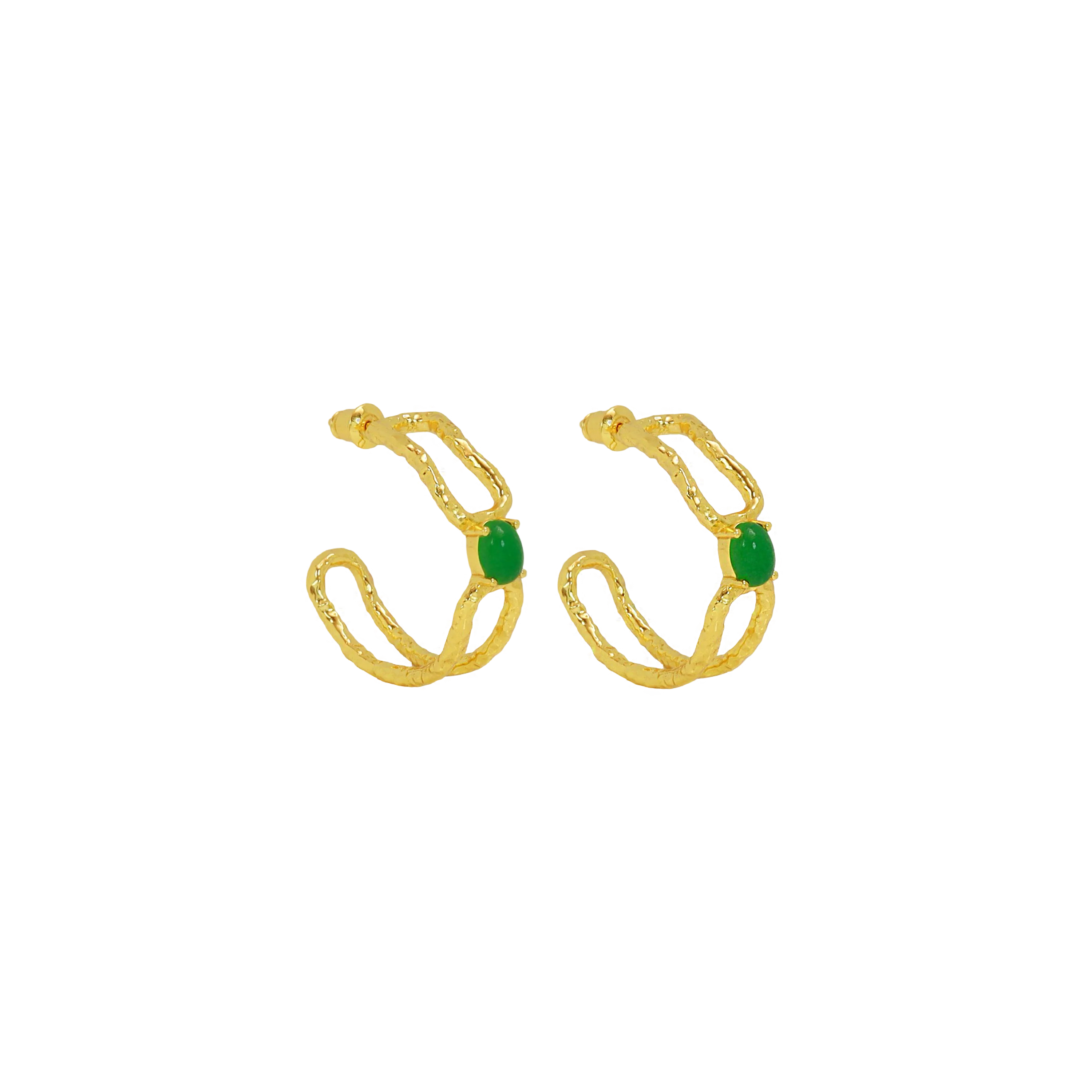 MOUNTAIN & MOON Sascha Earring GOLD JADE