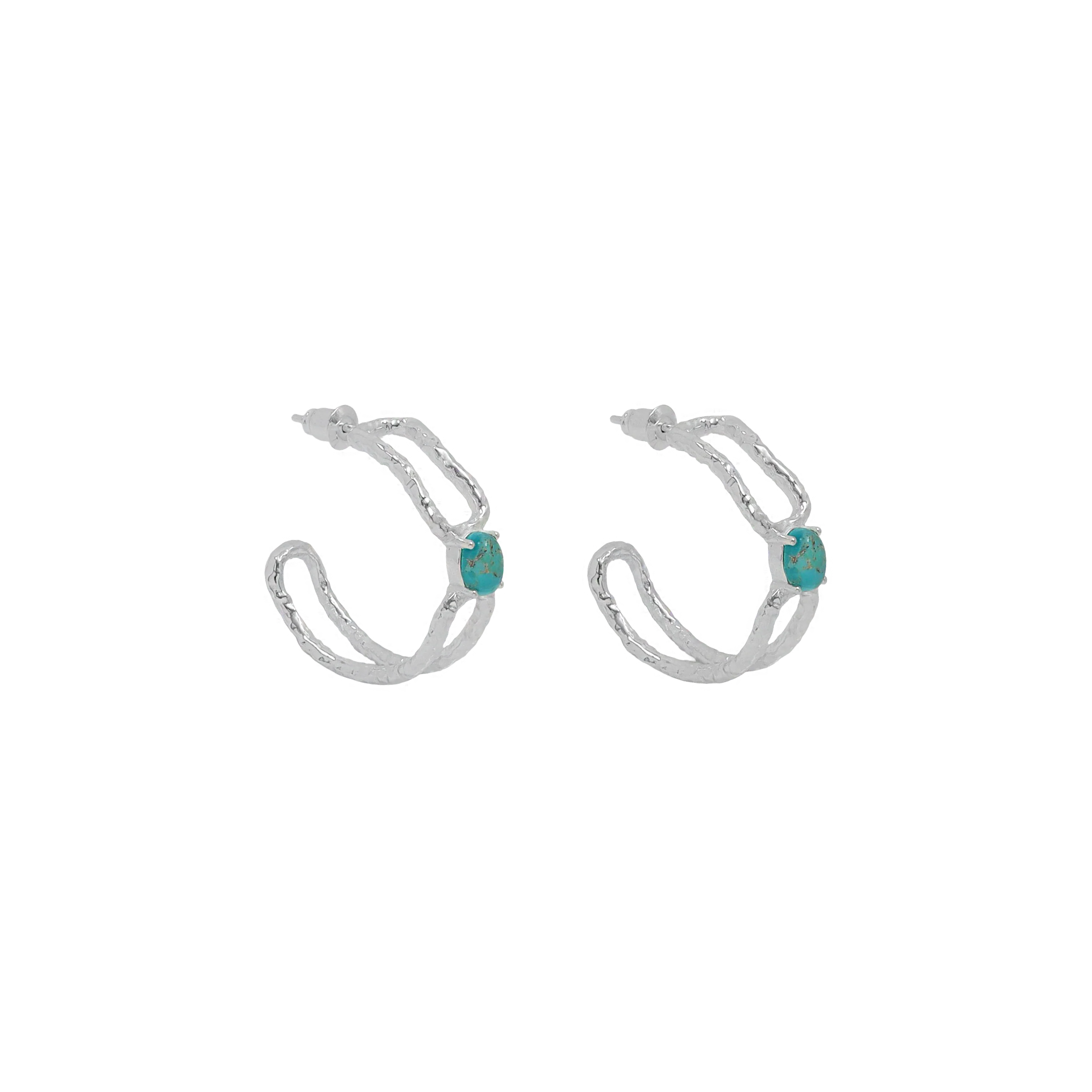 MOUNTAIN & MOON Sascha Earring SILVER TURQUOISE