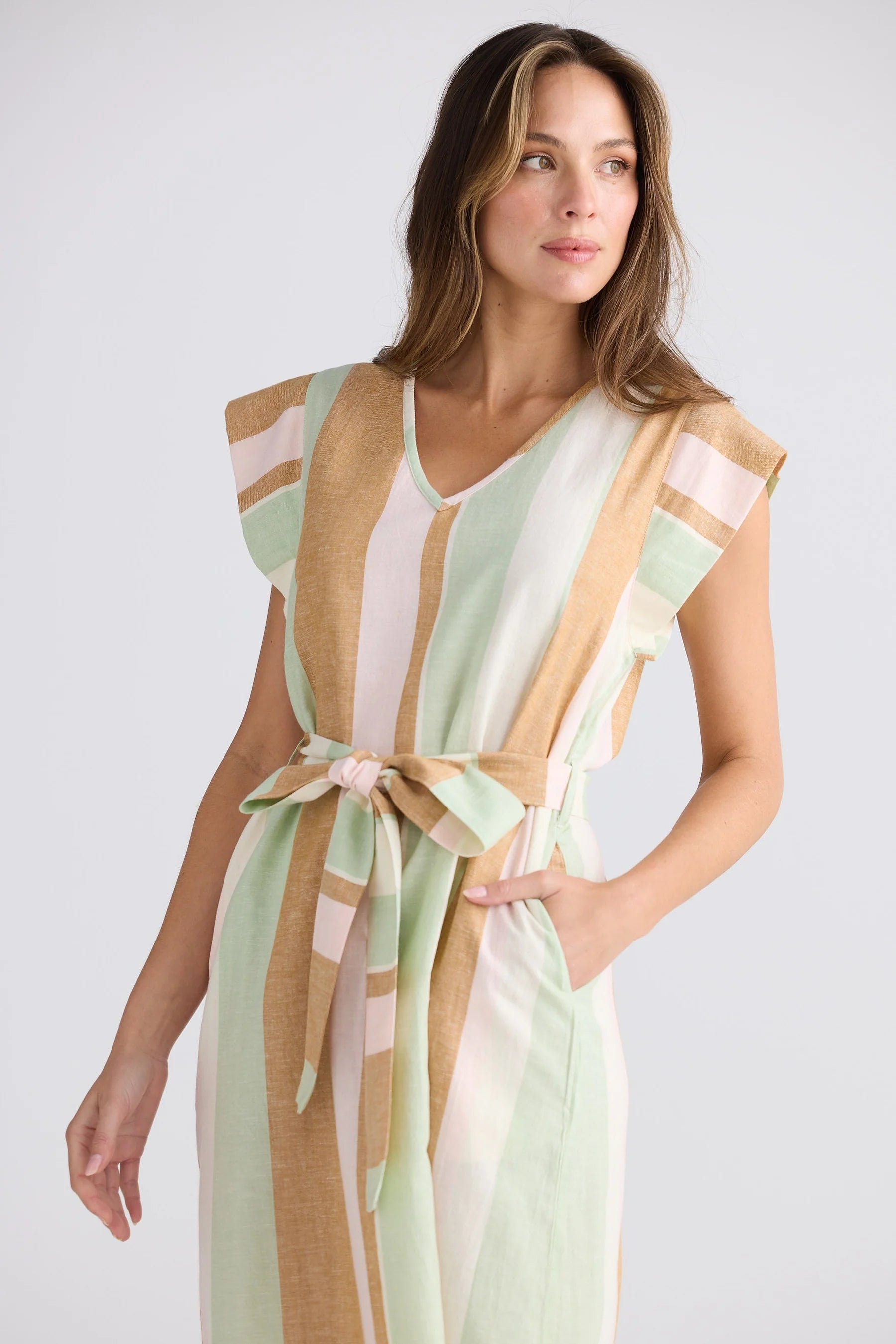 SHANTY Sebou Dress MELON FIELD STRIPE