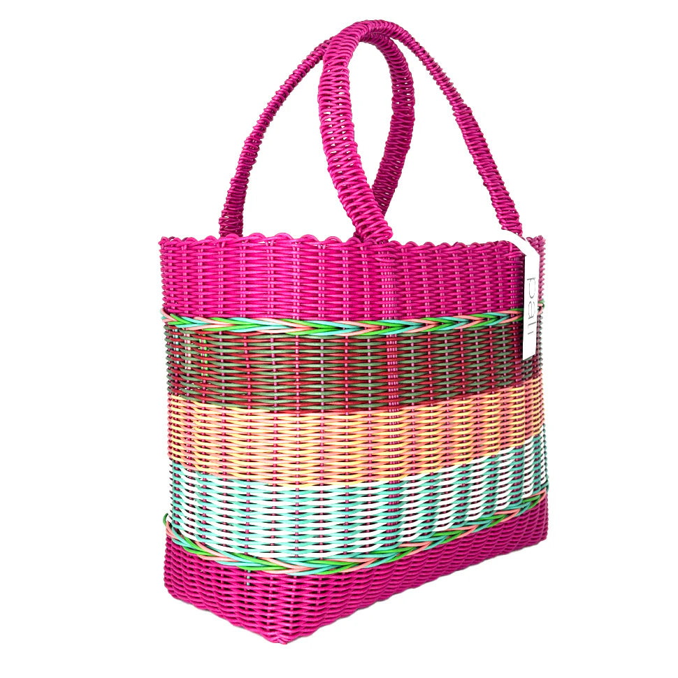 Mira Large Stripe Bag PINK