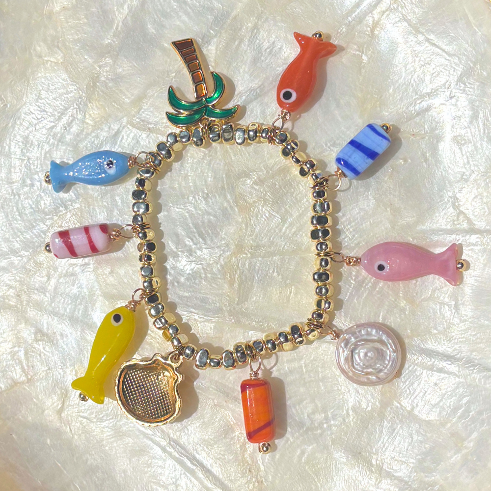 HEI TAI Gold Charm Bracelet SARDINE SUMMER