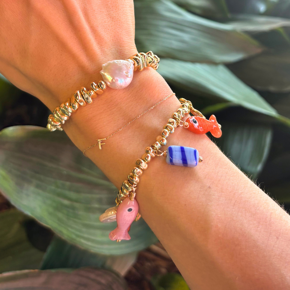 HEI TAI Gold Charm Bracelet SARDINE SUMMER