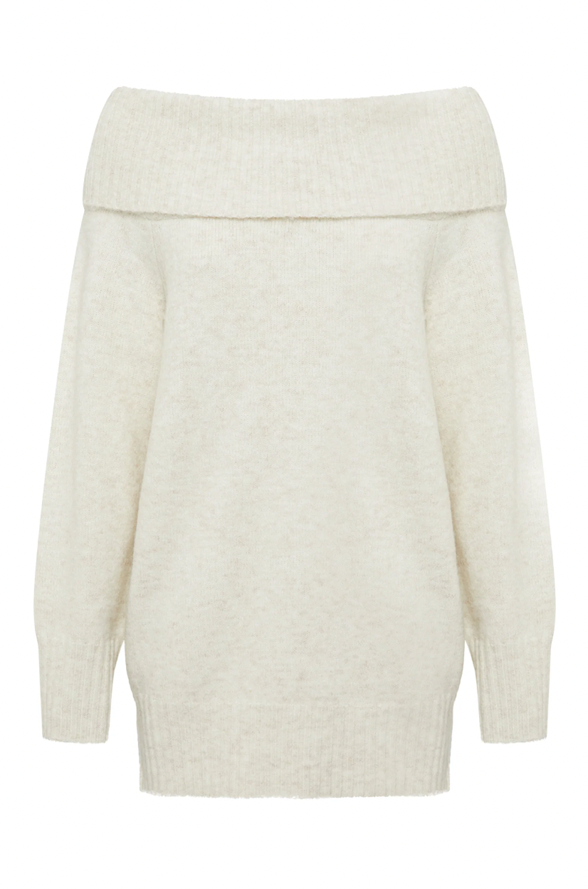 NUDE LUCY Abbott Off Shoulder Knit IVORY