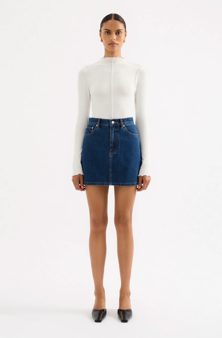 NUDE LUCY Sia Denim Mini Skirt FORCE BLUE