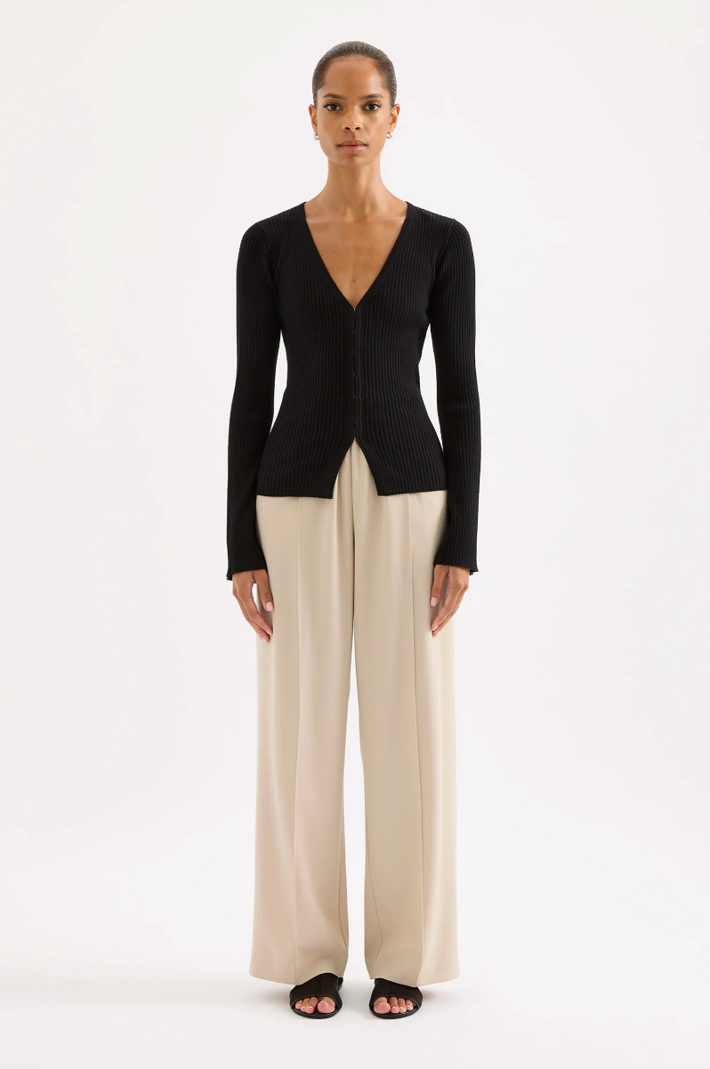 NUDE LUCY Ettiene Knit Cardigan BLACK