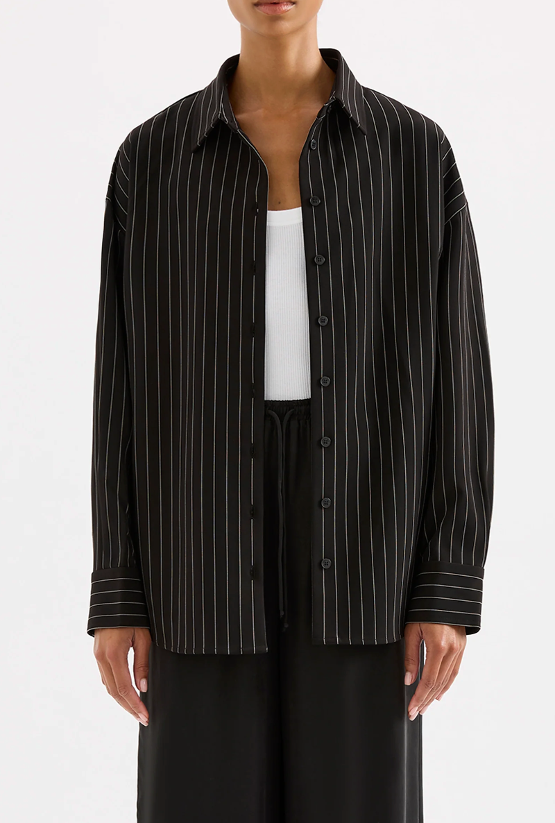 NUDE LUCY Maeve Pinstripe Shirt