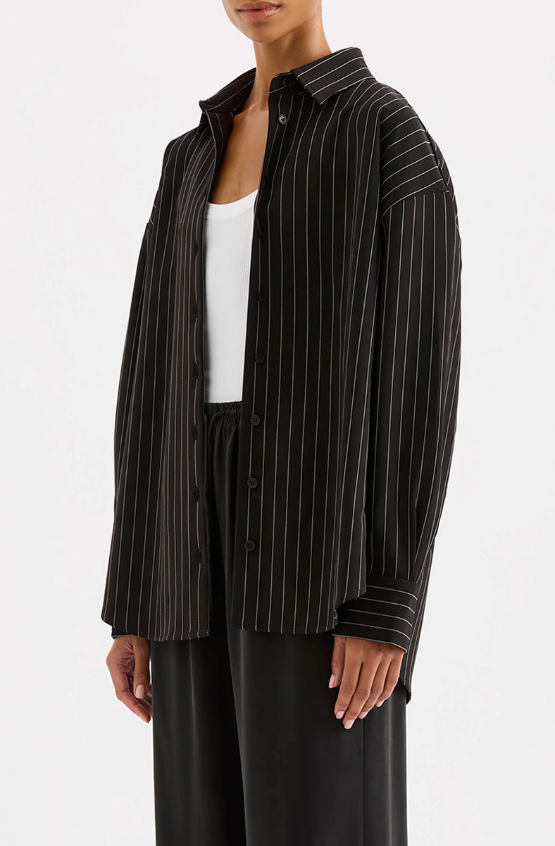 NUDE LUCY Maeve Pinstripe Shirt