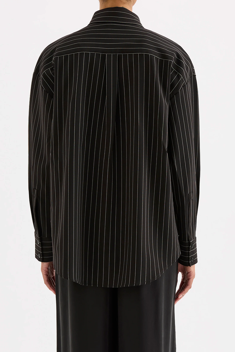 NUDE LUCY Maeve Pinstripe Shirt