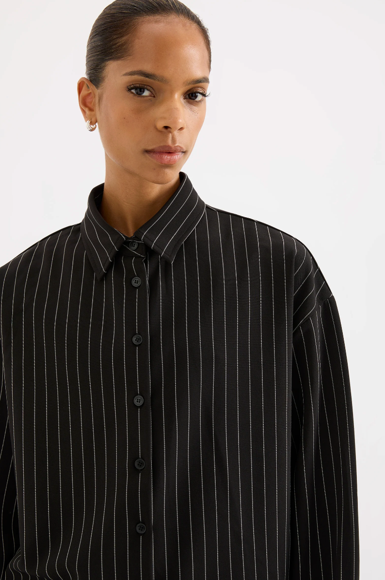 NUDE LUCY Maeve Pinstripe Shirt