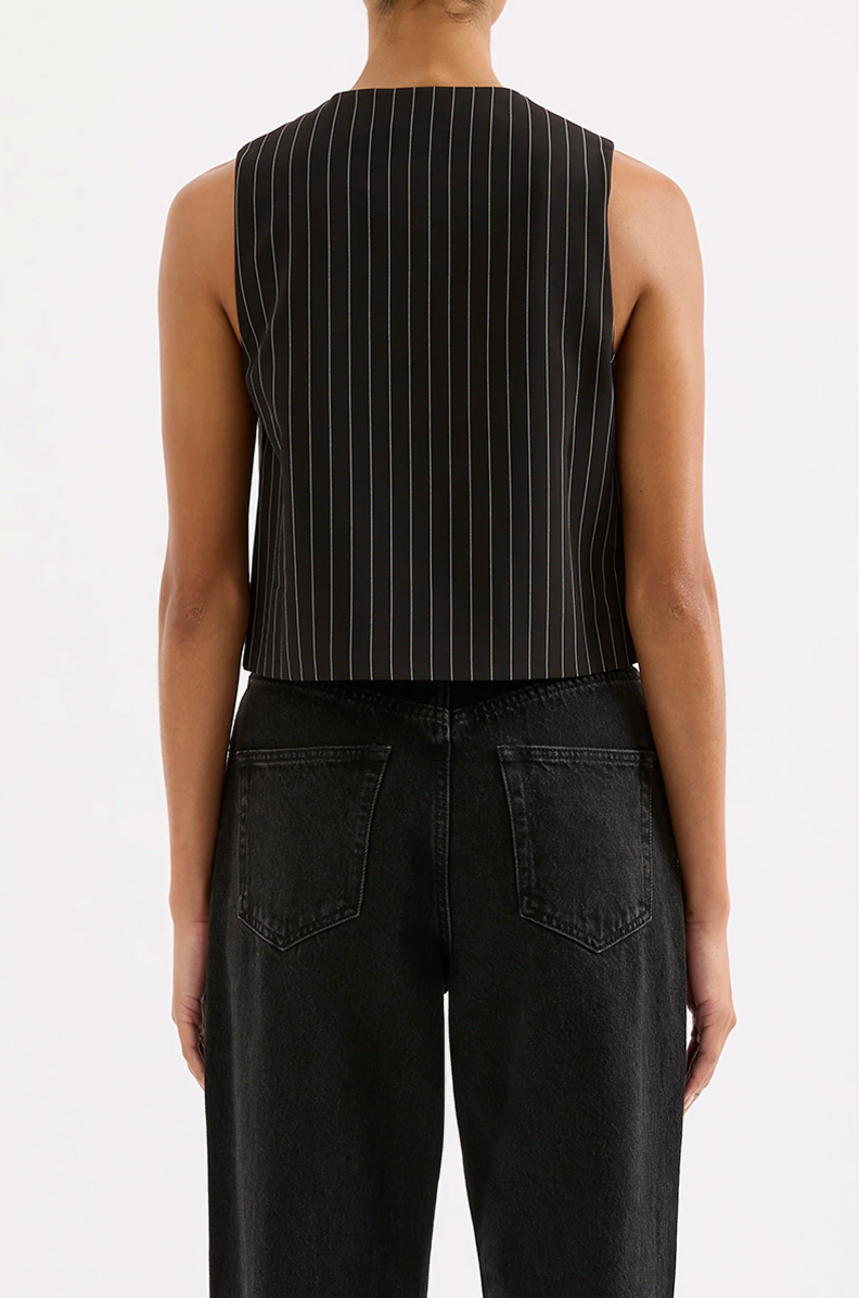 NUDE LUCY Maeve Pinstripe Vest