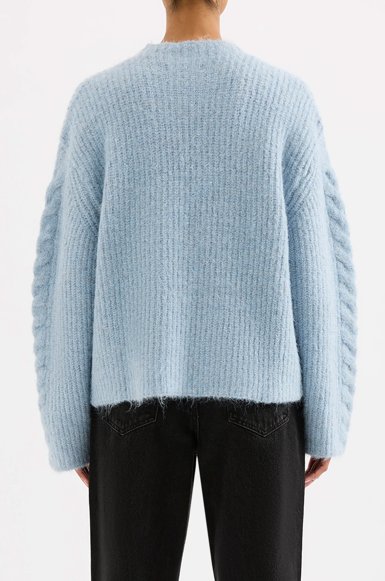 NUDE LUCY Paige Cable Knit SKY