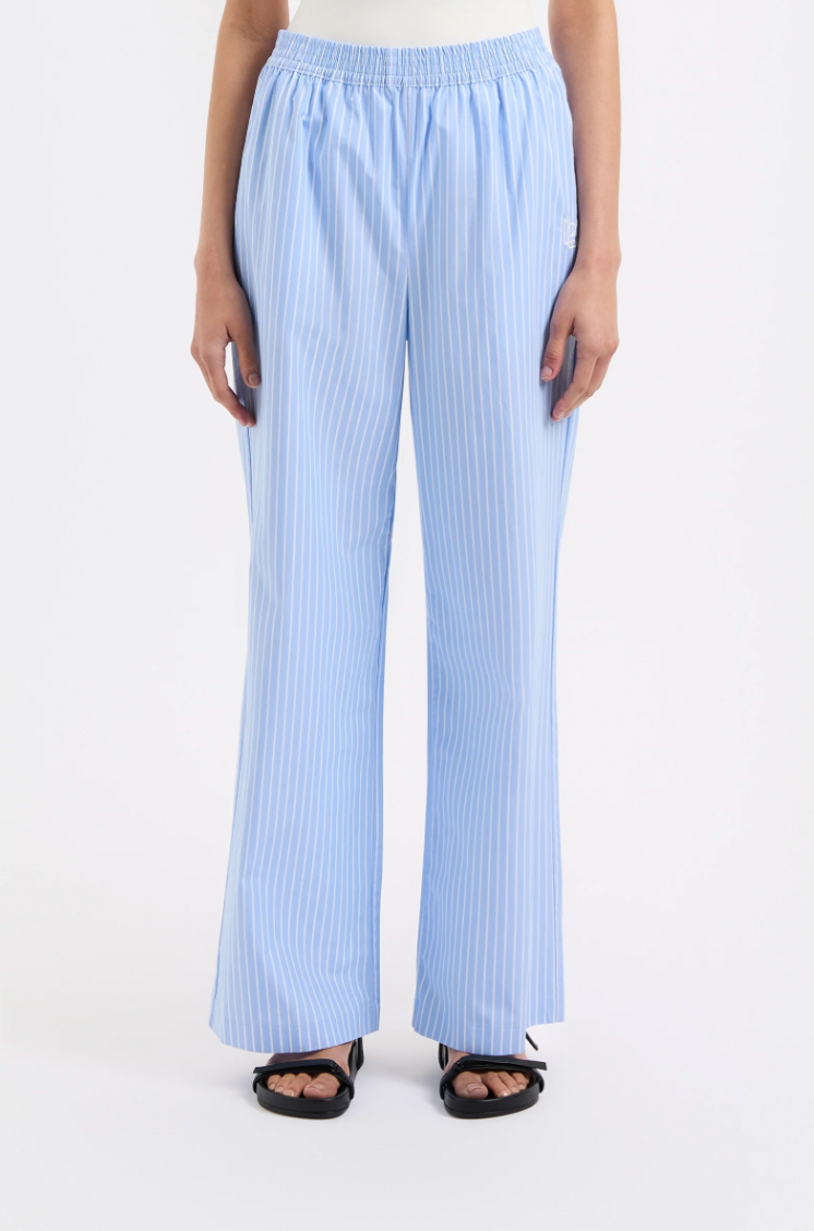 NUDE LUCY Organic Poplin Pant SKY STRIPE