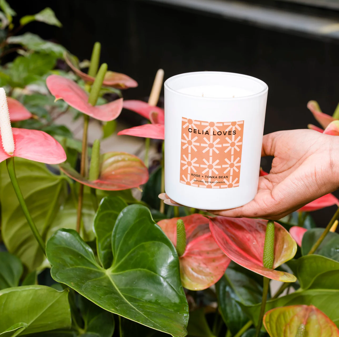 CELIA LOVES 80hr Candle ROSE + TONKA BEAN