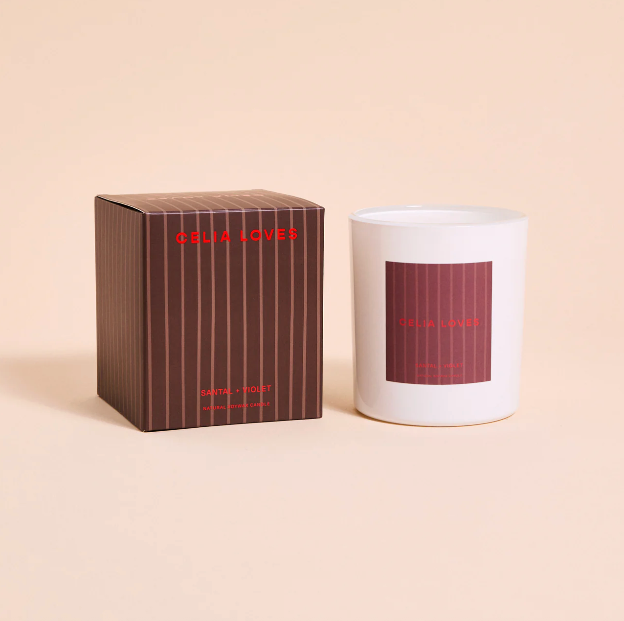 CELIA LOVES 80hr Candle SANTAL VIOLET