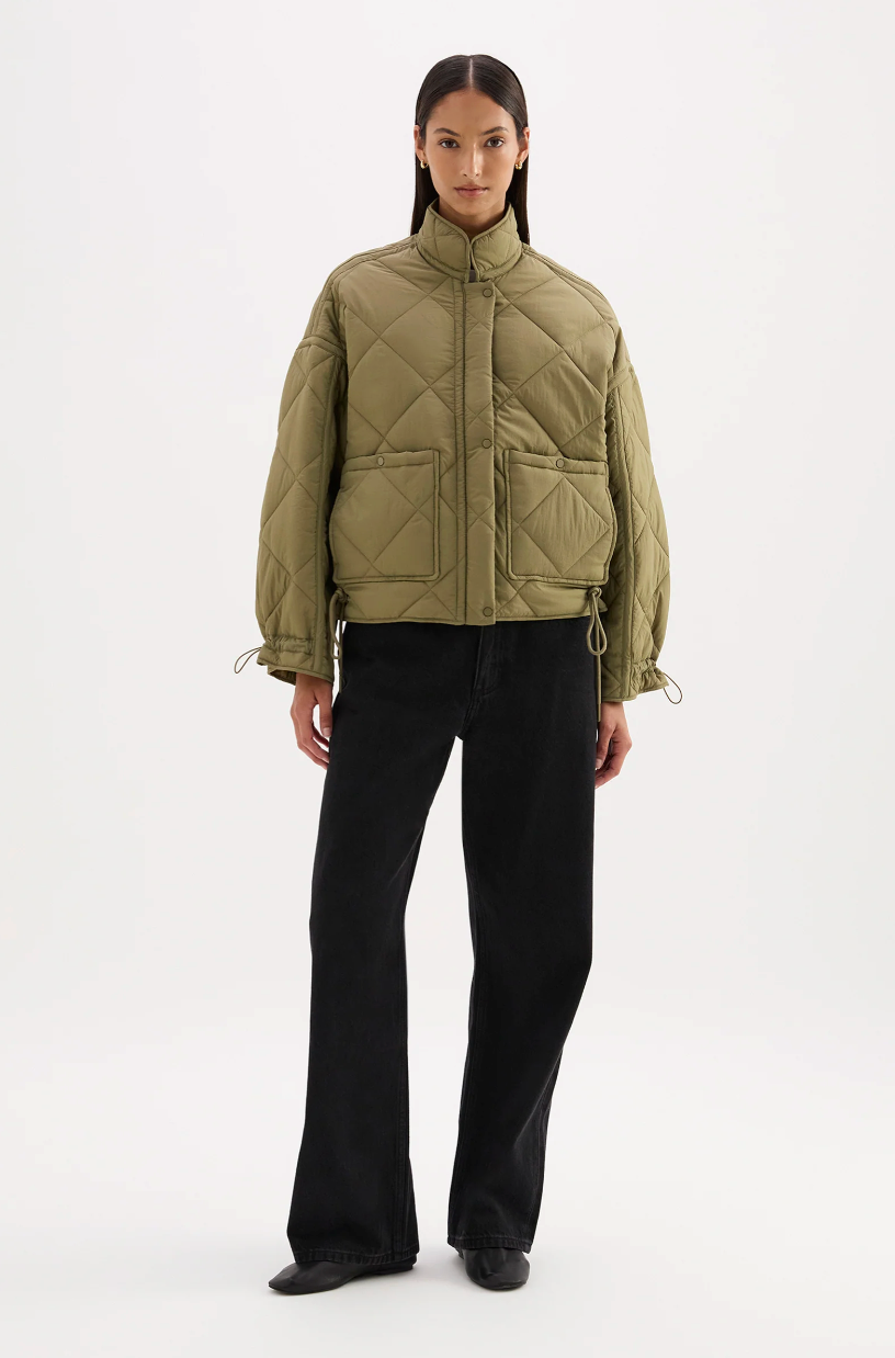 NUDE LUCY Sloane Puffer Jacket SAGE
