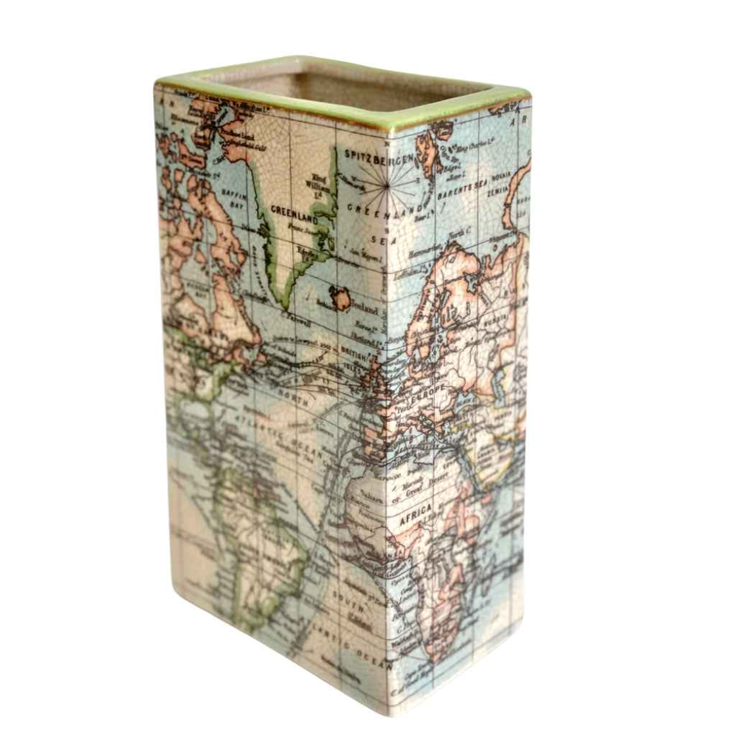 CAM Mappemonde Porcelain Vase