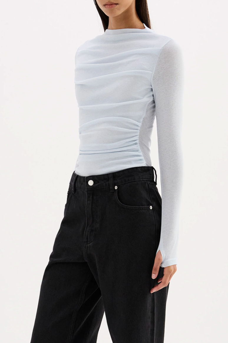 NUDE LUCY Calista Mesh LS Top GLACIER