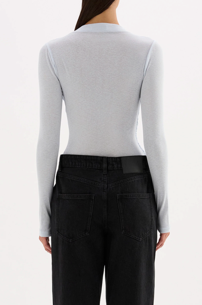NUDE LUCY Calista Mesh LS Top GLACIER