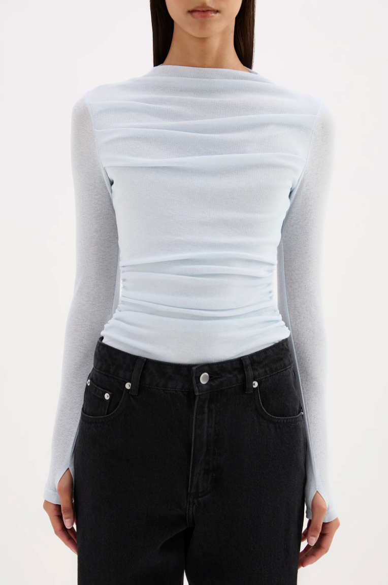 NUDE LUCY Calista Mesh LS Top GLACIER