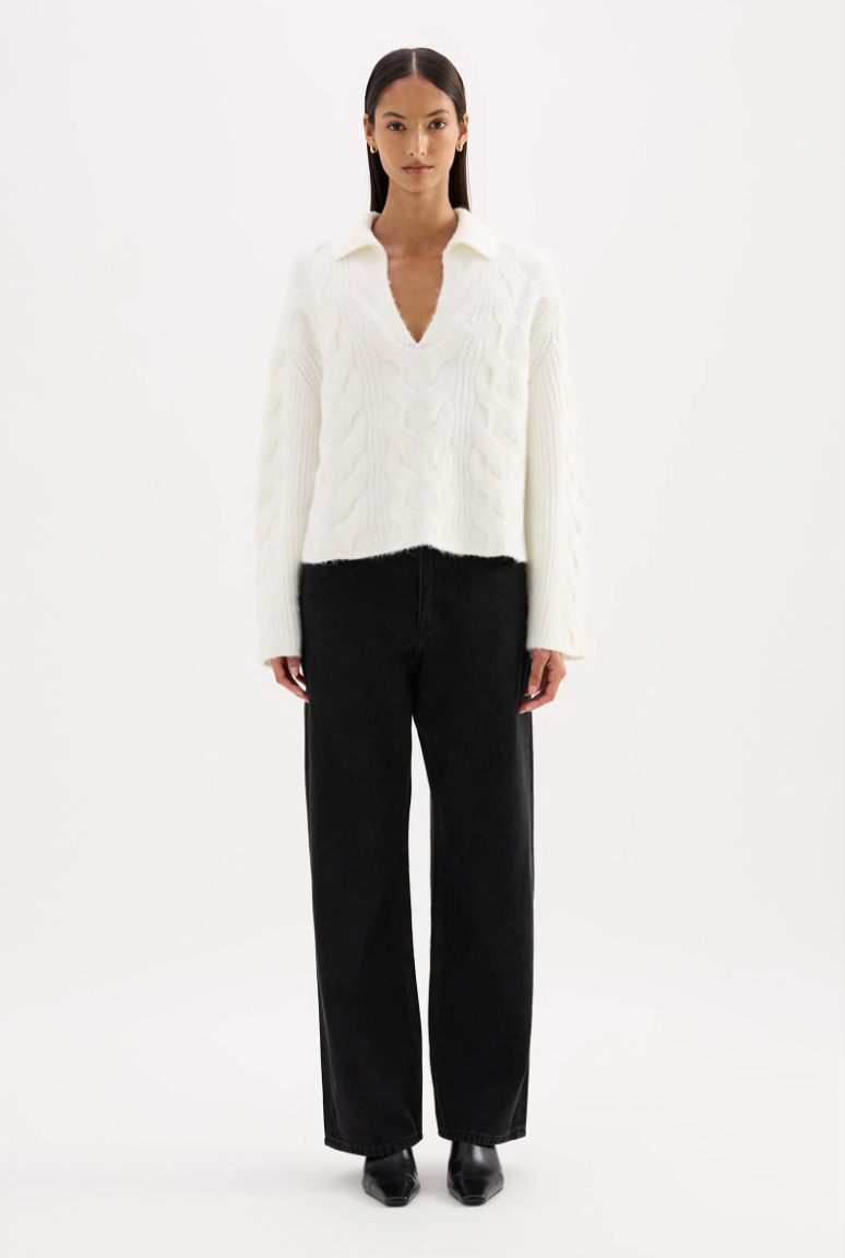 NUDE LUCY Anise Cable Knit SALT