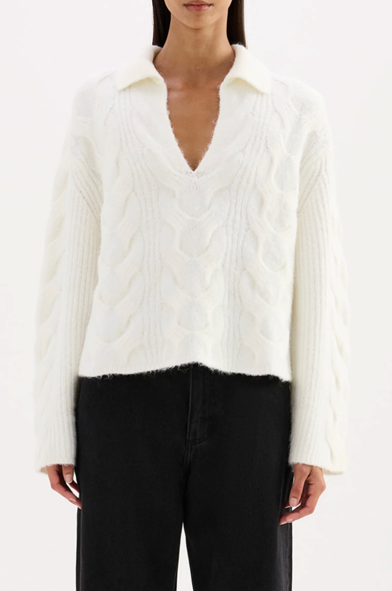 NUDE LUCY Anise Cable Knit SALT