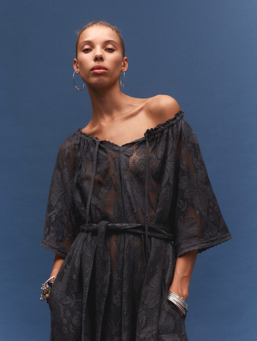 KINGA CSILLA Primavera Maxi Dress MIDNIGHT LACE