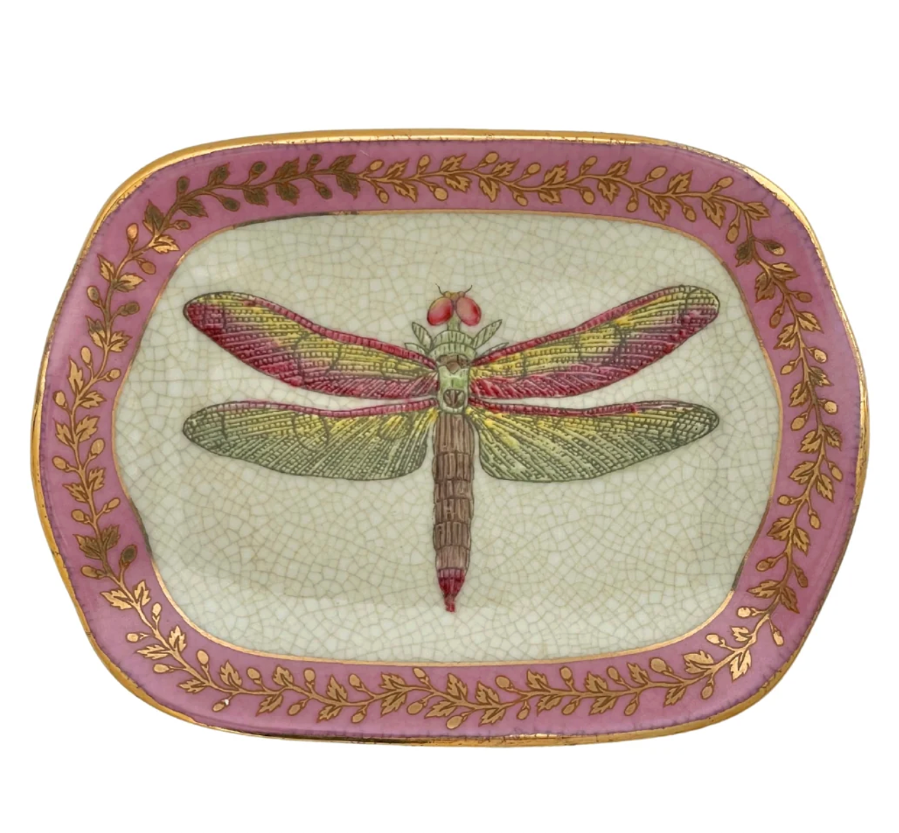 CAM Exotico Savon Dish PINK DRAGONFLY