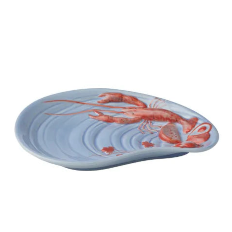 LOBSTER Sky Blue & Orange Platter SMALL