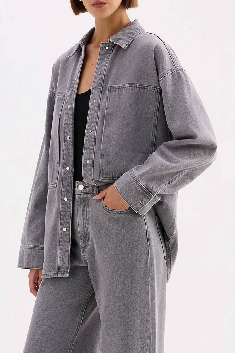 NUDE LUCY Calvi Denim Shacket STEEL