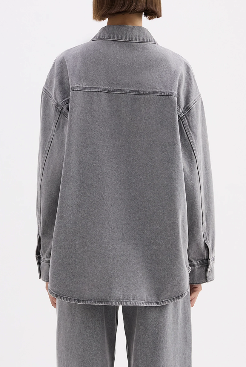NUDE LUCY Calvi Denim Shacket STEEL