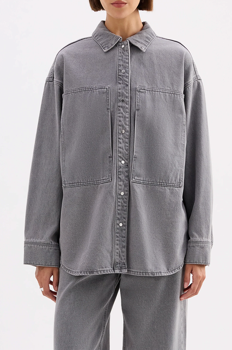 NUDE LUCY Calvi Denim Shacket STEEL