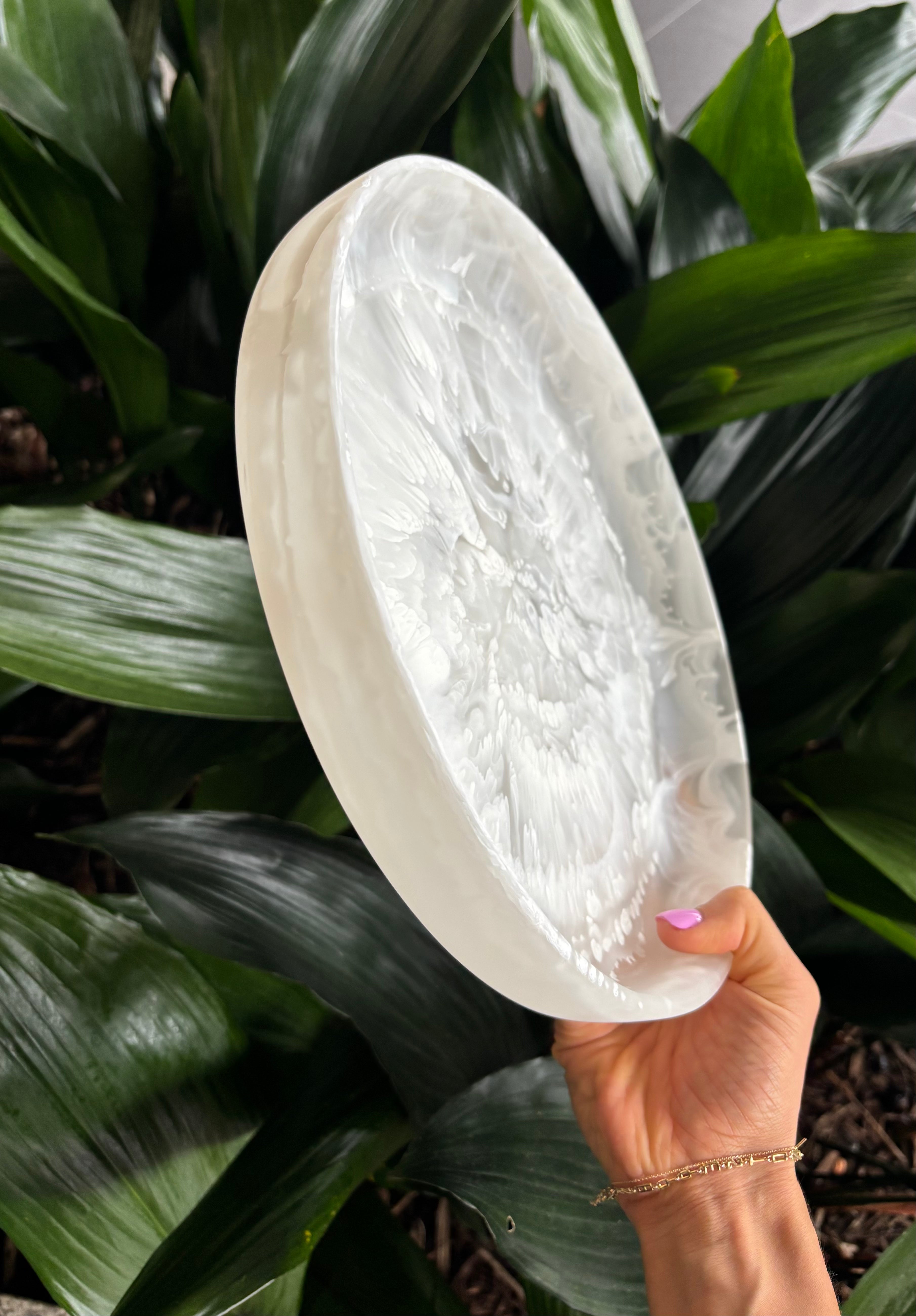 NASHI Signature Round Platter SMALL WHITE